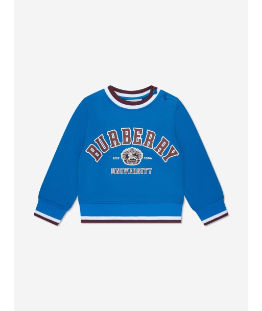 Burberry Baby Boys Mini College Sweatshirt in Blue des créatures d'habitude