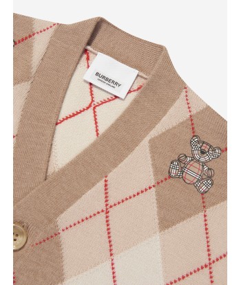 Burberry Boys Baile Bear Argyle Cardigan in Beige s'inspire de l'anatomie humaine