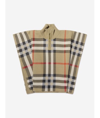 Burberry Baby Girls Ginny Cape in Archive Beige Check brillant des détails fins