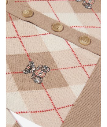 Burberry Boys Baile Bear Argyle Cardigan in Beige s'inspire de l'anatomie humaine