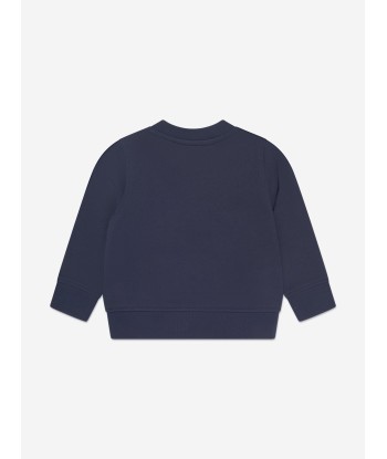 Burberry Baby Girls Crest Sweatshirt in Blue acheter