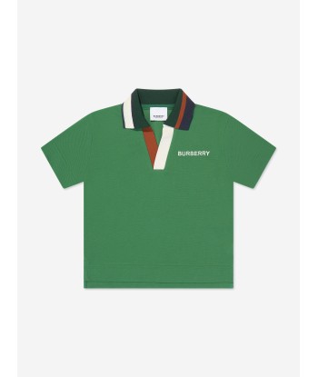 Burberry Boys Douglas Polo Shirt in Green Les magasins à Paris et en Île-de-France