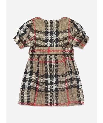 Burberry Baby Girls Mini Marva Check Dress in Archive Beige Les magasins à Paris