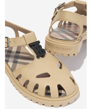 Burberry Kids Rubber Sandals in Archive Beige prix