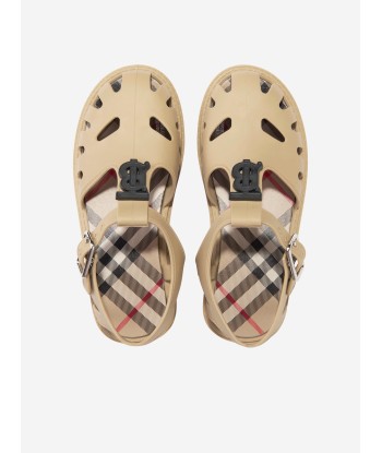 Burberry Kids Rubber Sandals in Archive Beige prix