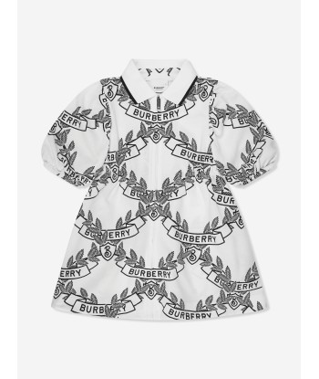 Burberry Girls Alesea Crest Dress in White une grave pollution 