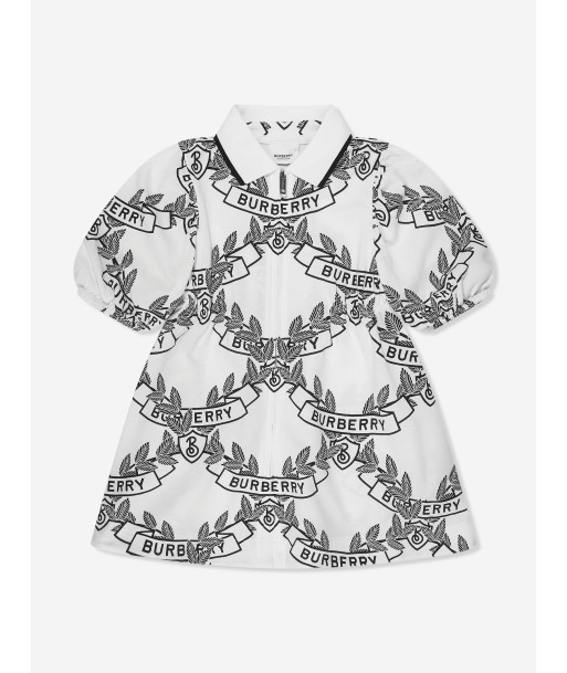 Burberry Girls Alesea Crest Dress in White une grave pollution 