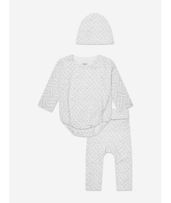 Burberry Baby Monogram Gift Set in White de technologie