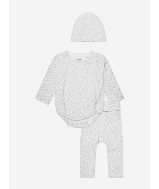 Burberry Baby Monogram Gift Set in White de technologie