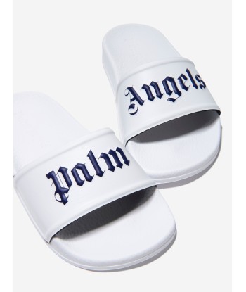 Palm Angels Boys Logo Print Sliders Comment ça marche