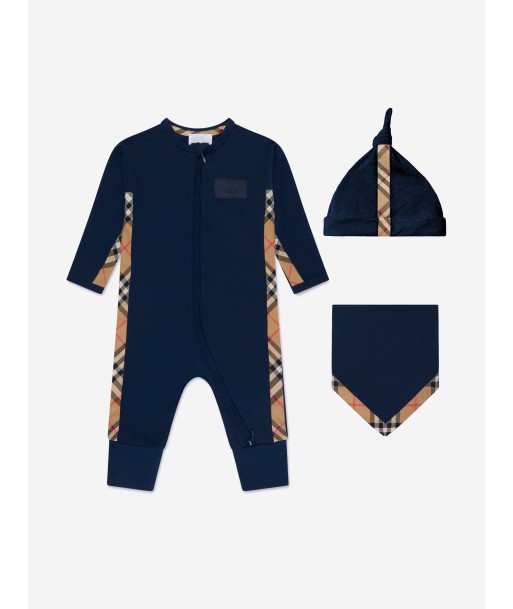 Burberry Baby Claude Gift Set in Navy pas cher chine