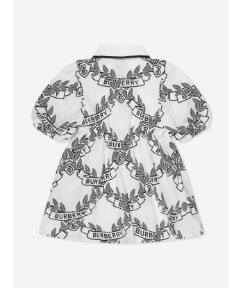 Burberry Girls Alesea Crest Dress in White une grave pollution 