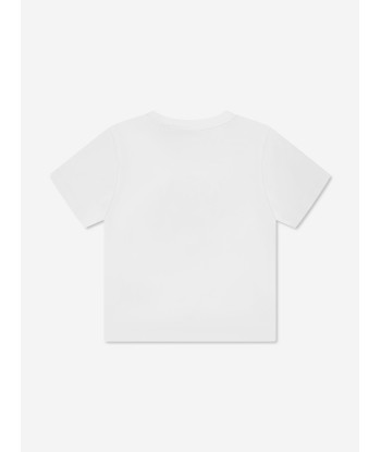 Burberry Girls Cedar Crest Bear T-Shirt in White paiement sécurisé