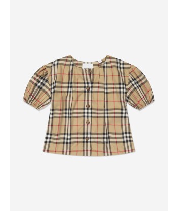 Burberry Girls Sheryl Blouse in Archive Beige Check le concept de la Pate a emporter 