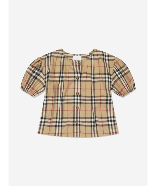 Burberry Girls Sheryl Blouse in Archive Beige Check le concept de la Pate a emporter 