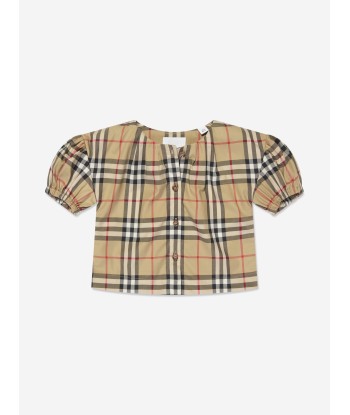 Burberry Baby Girls Mini Sheryl Blouse in Archive Beige Check votre