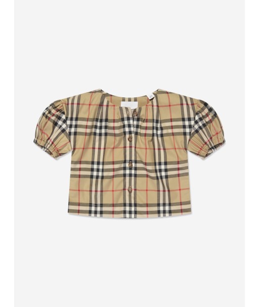 Burberry Baby Girls Mini Sheryl Blouse in Archive Beige Check votre