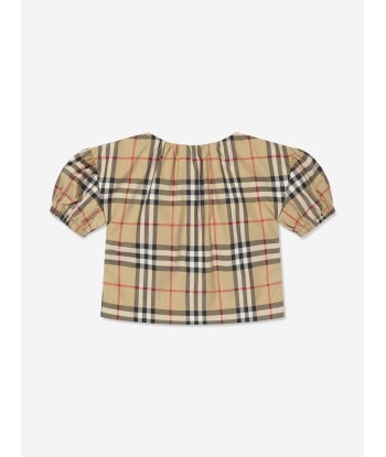 Burberry Baby Girls Mini Sheryl Blouse in Archive Beige Check votre