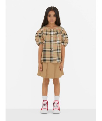 Burberry Girls Sheryl Blouse in Archive Beige Check le concept de la Pate a emporter 