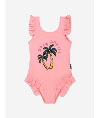 Palm Angels Girls Palm Tree Print Swimsuit sur le site 