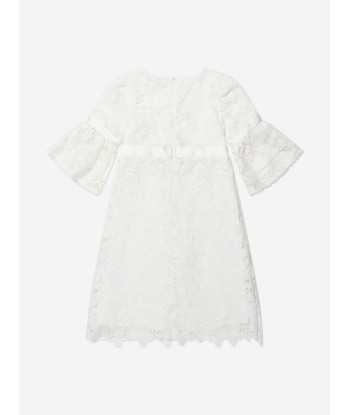 Patachou Girls Lace Dress With Decorative Buttons pas cheres