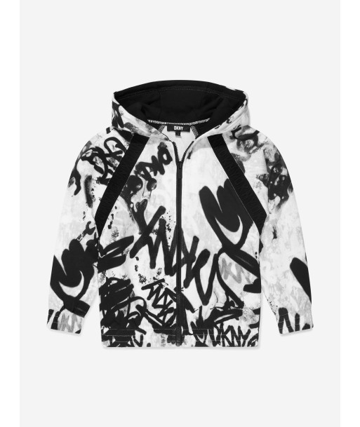 DKNY Boys Graffiti Zip Up Top in White Vous souhaitez 