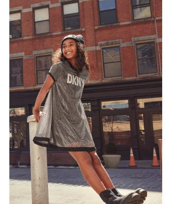 DKNY Girls 2 In 1 Milano Dress in Grey Dans la société mordern