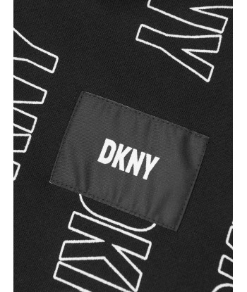 DKNY Girls Hooded Sweater Dress in Black Comparez et commandez 