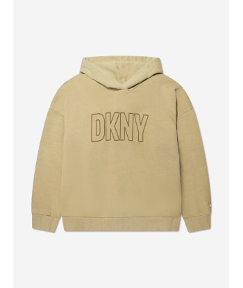 DKNY Kids Logo Hoodie in Beige Les magasins à Paris et en Île-de-France