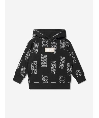 DKNY Kids Logo Hoodie in Black d'Europe débarque