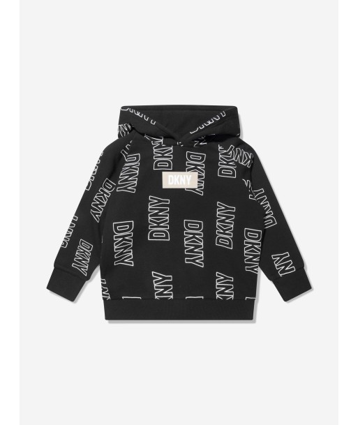 DKNY Kids Logo Hoodie in Black d'Europe débarque