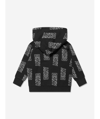 DKNY Kids Logo Hoodie in Black d'Europe débarque