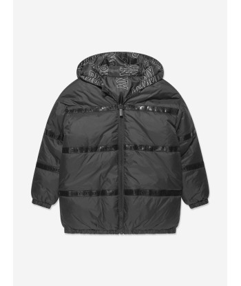 DKNY Girls Reversible Down Puffer Jacket in Black les ctes