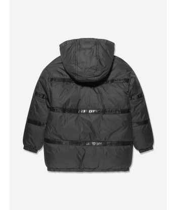 DKNY Girls Reversible Down Puffer Jacket in Black les ctes