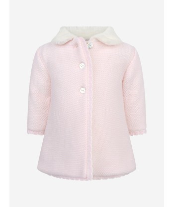 Paz Rodriguez Baby Girls Knitted Wool Blend Coat Dans la société mordern