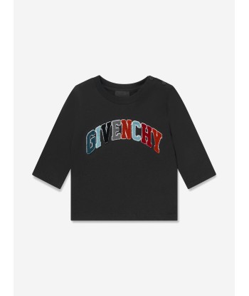 Givenchy Baby Boys Long Sleeve T-Shirt in Black pas cher chine