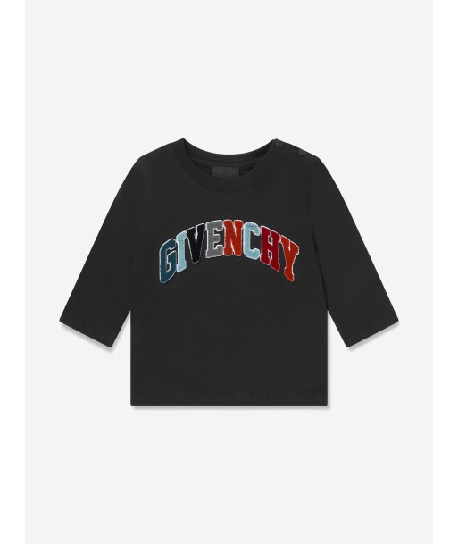 Givenchy Baby Boys Long Sleeve T-Shirt in Black pas cher chine