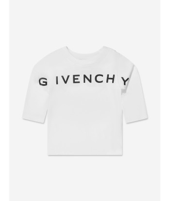 Givenchy Baby Boys Long Sleeve T-Shirt in White livraison et retour toujours gratuits