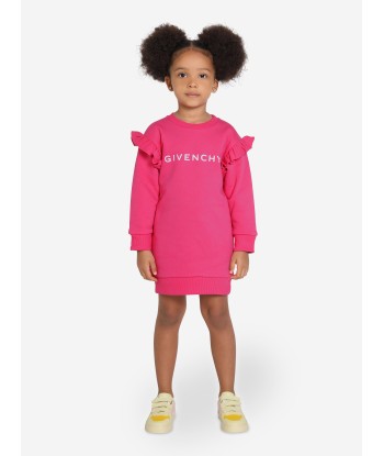 Givenchy Girls Frilly Fleece Dress in Pink Profitez des Offres !