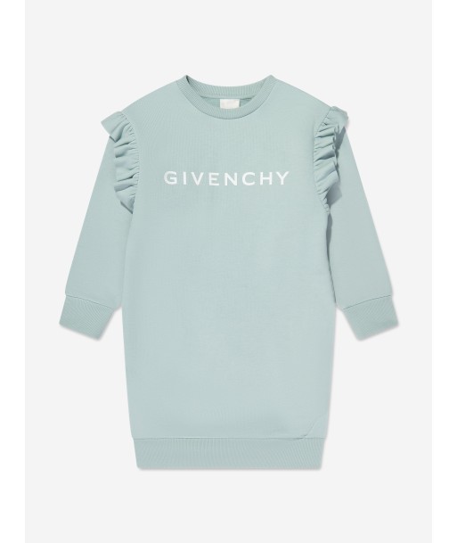 Givenchy Girls Frilly Fleece Dress in Blue pas chere