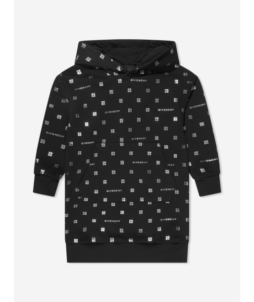 Givenchy Girls Hooded 4G Logo Dress in Black des créatures d'habitude