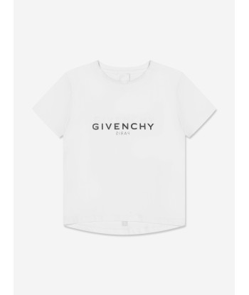 Givenchy Girls Logo T-Shirt in White des créatures d'habitude