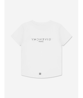 Givenchy Girls Logo T-Shirt in White des créatures d'habitude