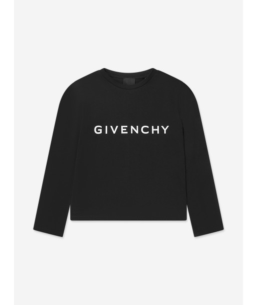 Givenchy Girls Long Sleeve Logo T-Shirt in Black d'Europe débarque