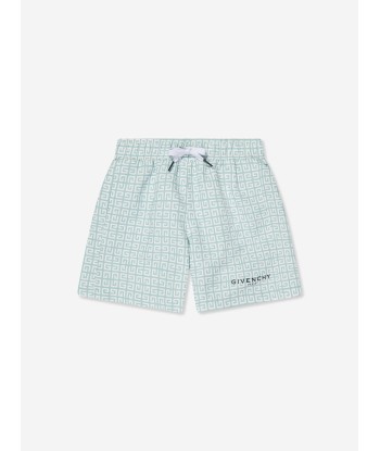 Givenchy Boys 4G Logo Swim Shorts in Blue en ligne