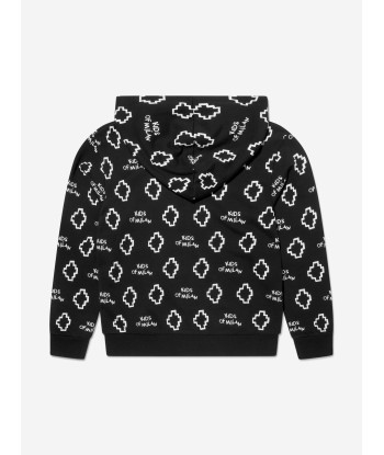 Marcelo Burlon Boys Cotton Logo Print Zip Up Top 50-70% off 