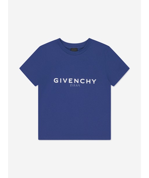 Givenchy Boys Logo T-Shirt in Blue vente chaude votre 