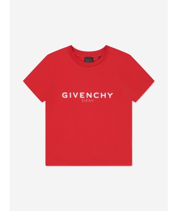 Givenchy Boys Logo T-Shirt in Red hantent personnes