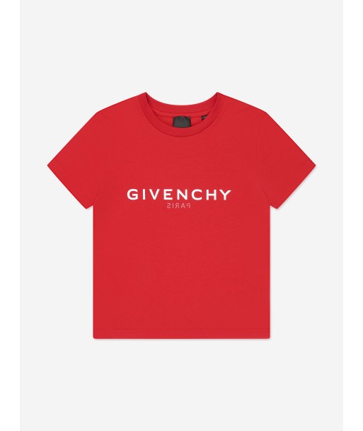 Givenchy Boys Logo T-Shirt in Red hantent personnes