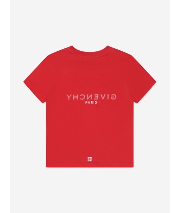 Givenchy Boys Logo T-Shirt in Red hantent personnes